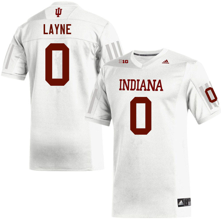 Men #0 Raheem Layne Indiana Hoosiers College Football Jerseys Sale-White Jersey
